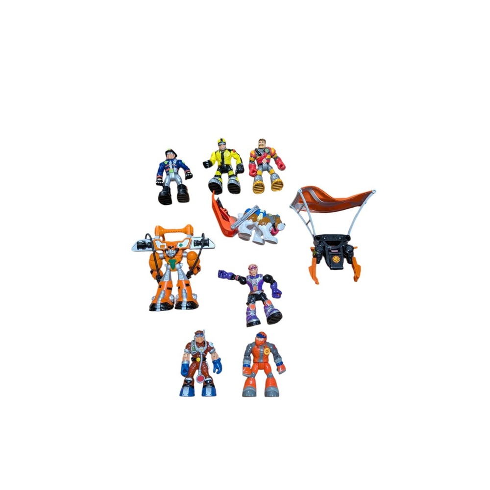 Fisher-Price‎ Rescue Heroes Action Figures Lot + Accessories Billy Blazes Dog
